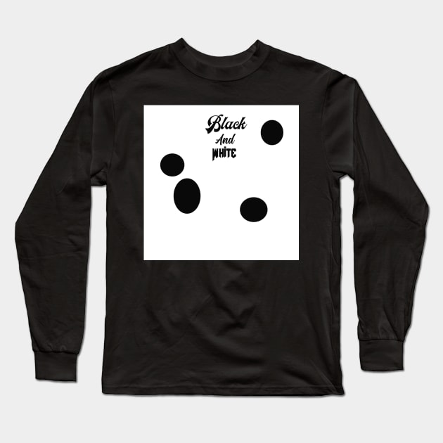 Black and White Long Sleeve T-Shirt by MilosM